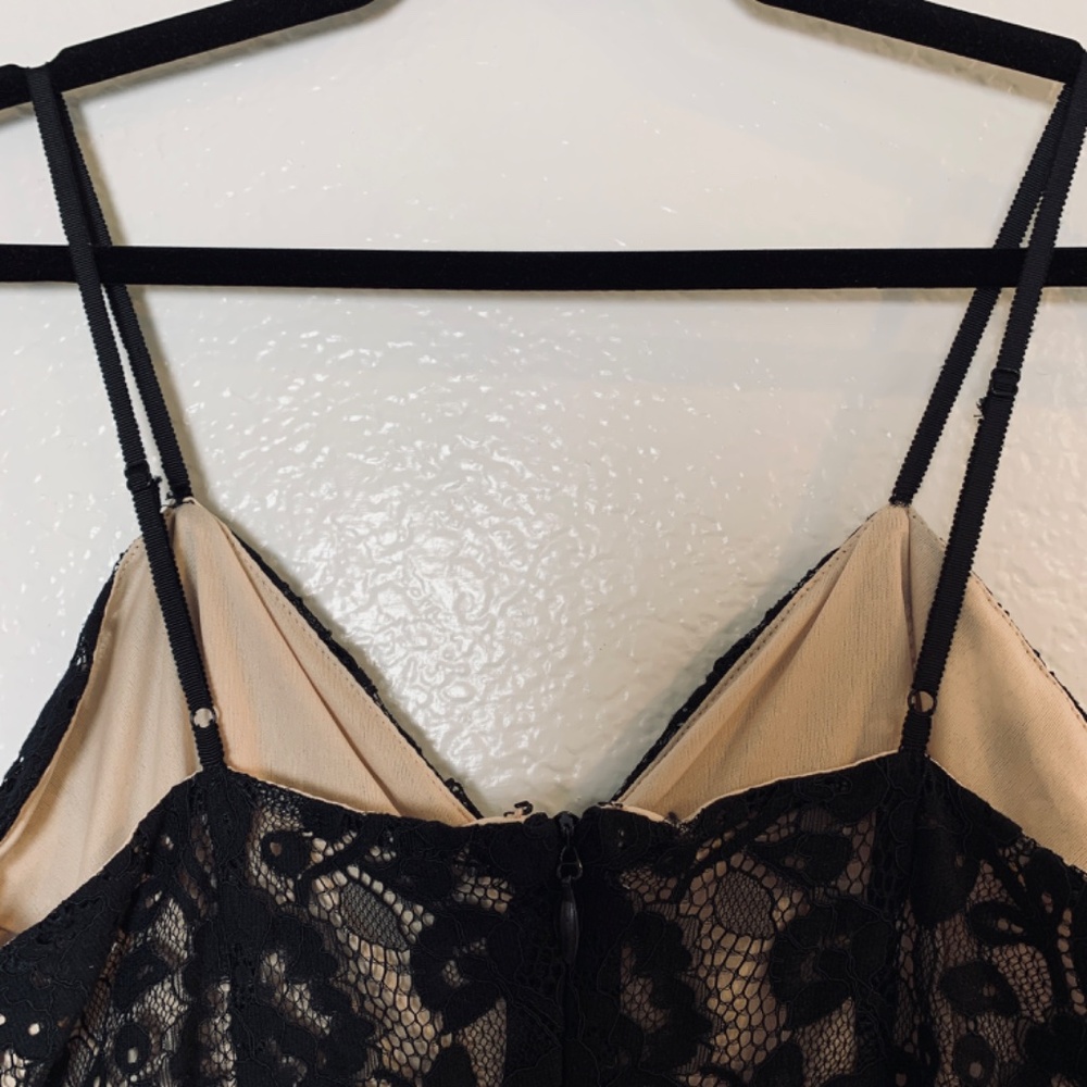 Topshop Bustier Mini Dress Hook And Eye Corset Look Black Lace Size 10 Coquette - Picture 12 of 16